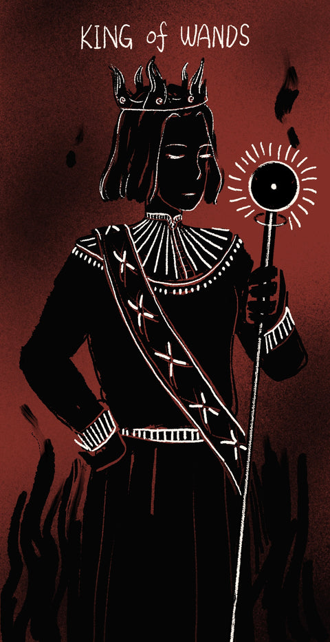 Dirty Red Tarot – King of Wands
