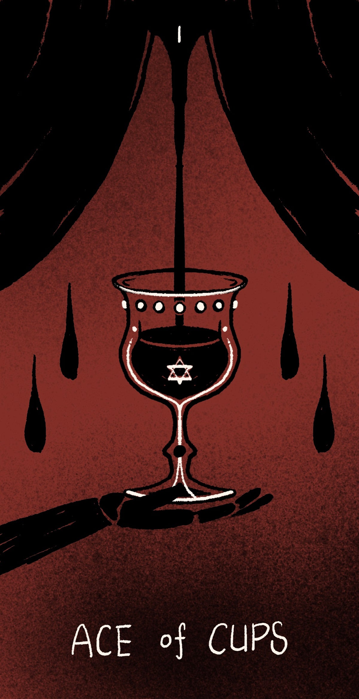 Dirty Red Tarot – Ace of Cups