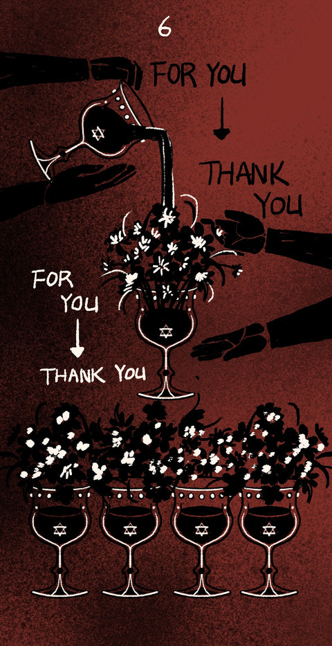 Dirty Red Tarot – Six of Cups