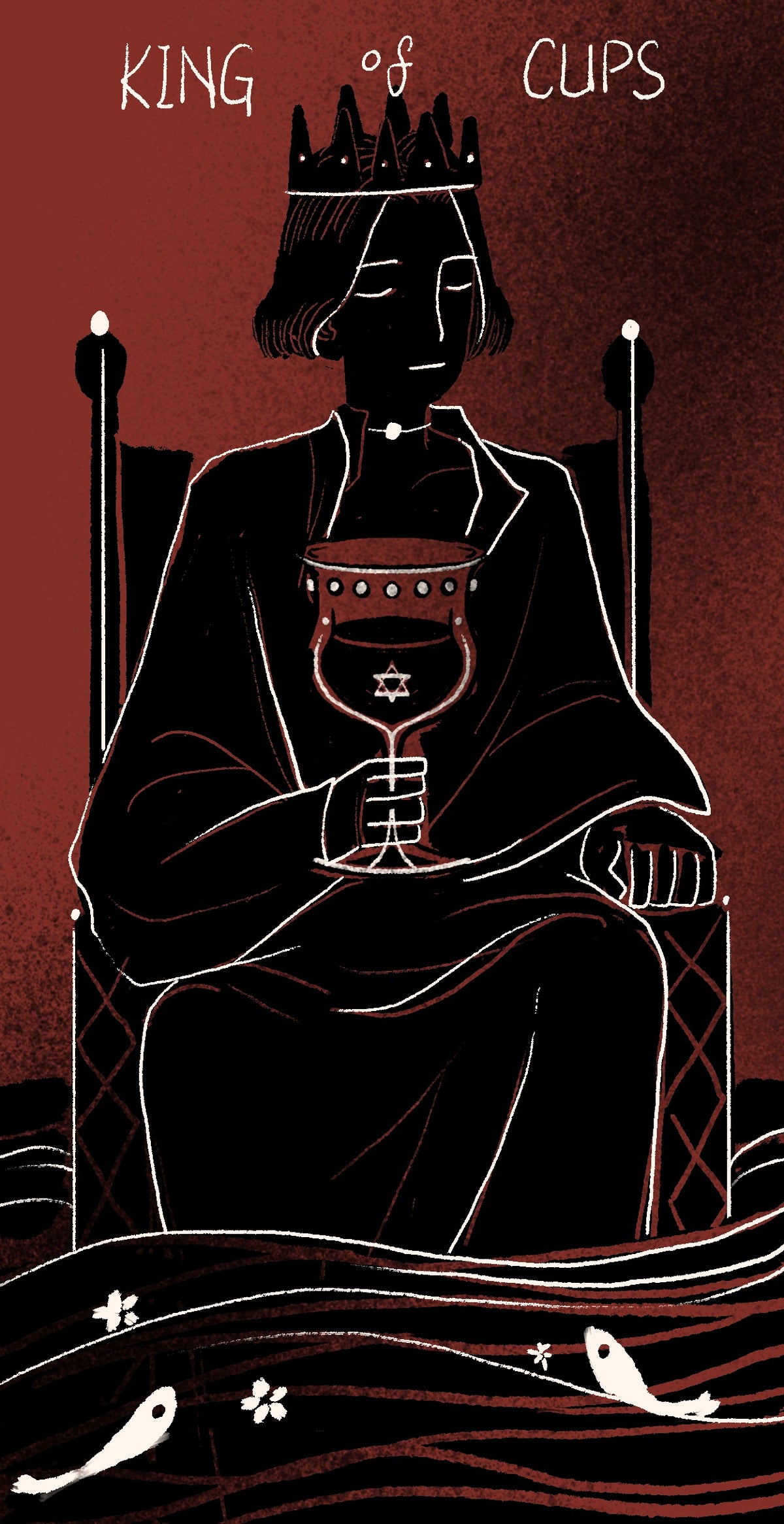 Dirty Red Tarot – King of Cups