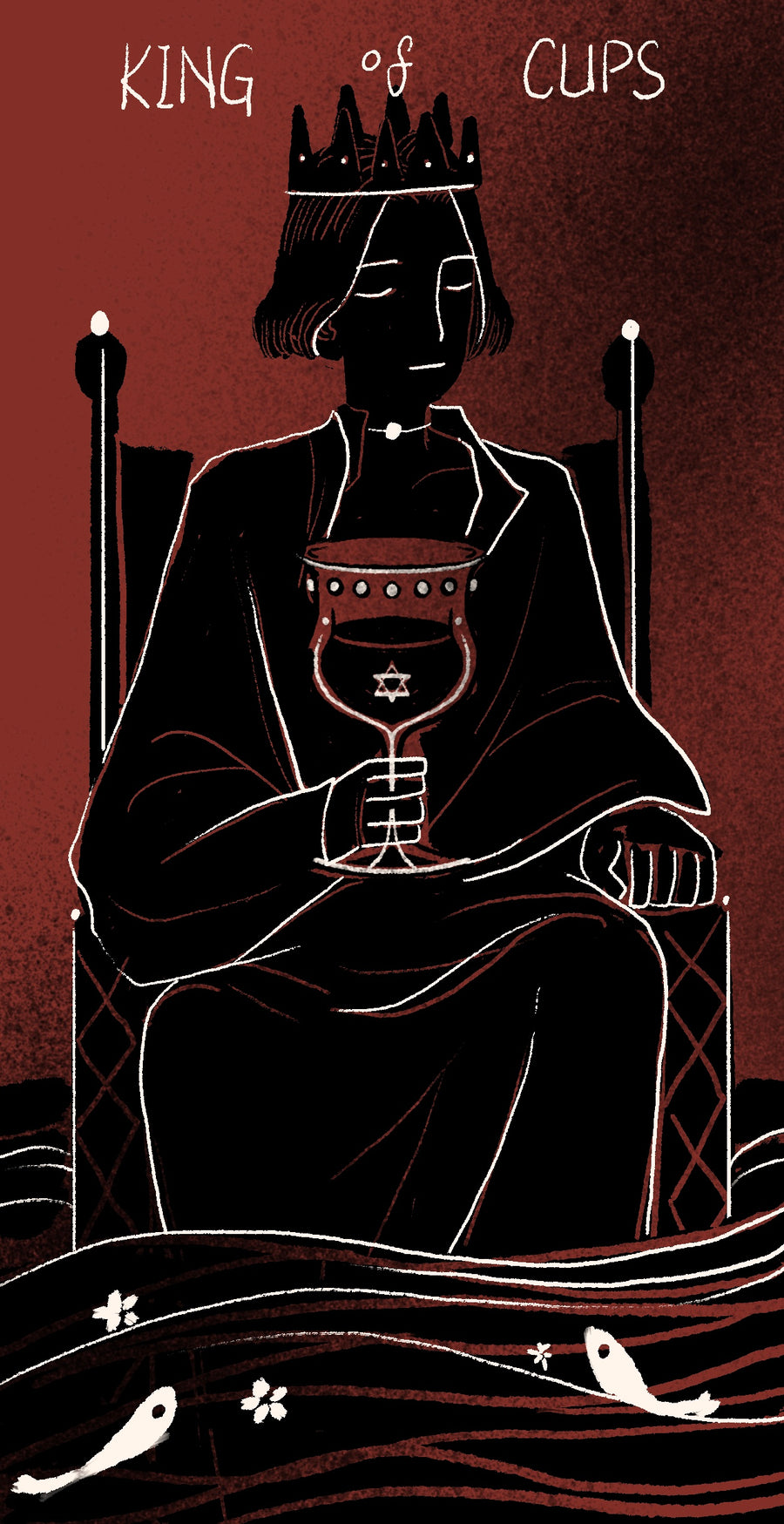 Dirty Red Tarot – King of Cups