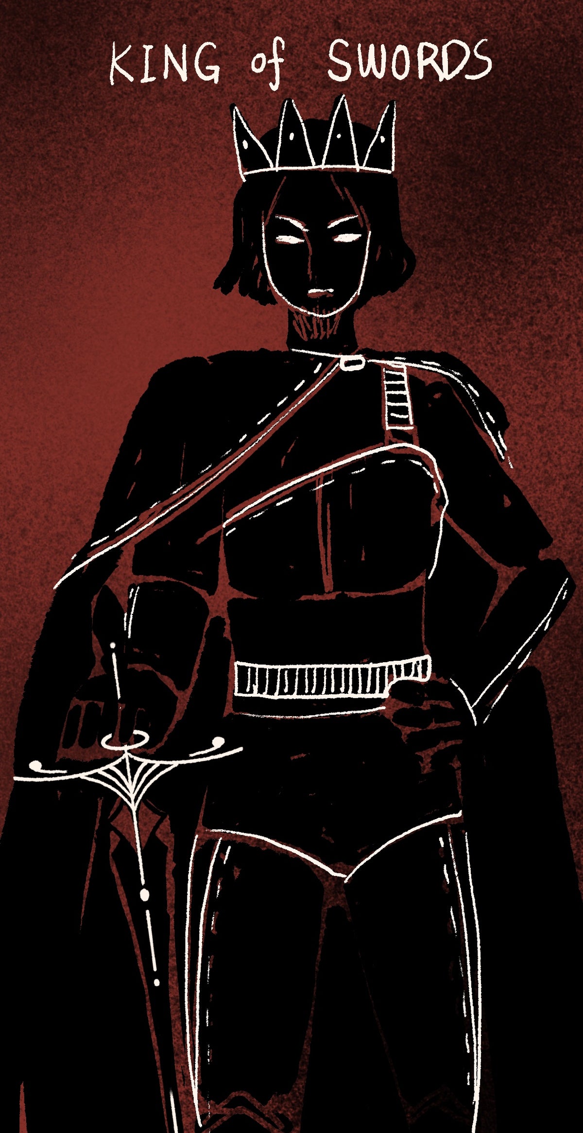 Dirty Red Tarot – King of Swords