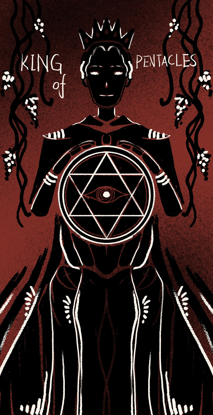 Dirty Red Tarot – King of Pentacles