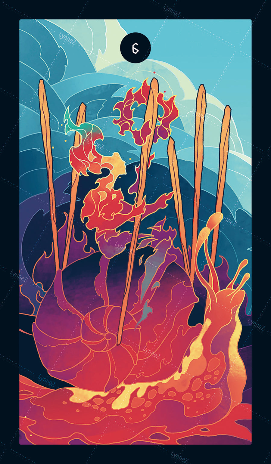 Elemental Strength Tarot – Six of Wands
