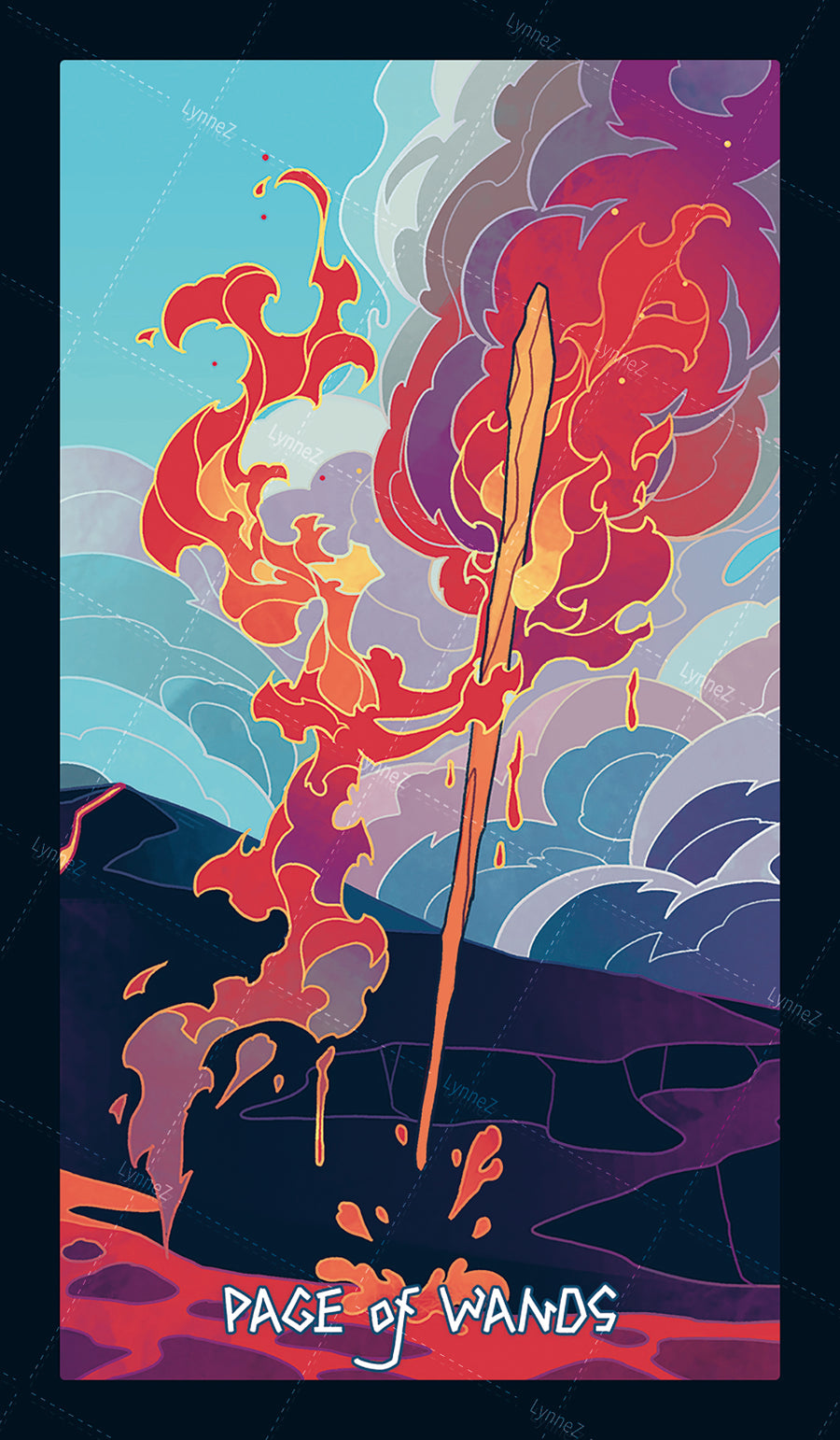 Elemental Strength Tarot – Page of Wands