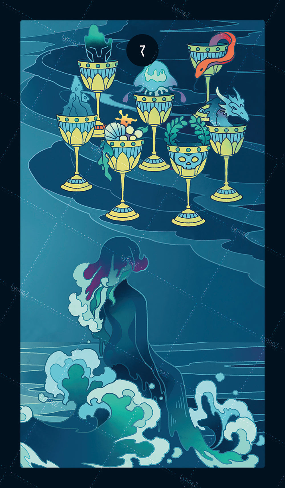 Elemental Strength Tarot – Seven of Cups