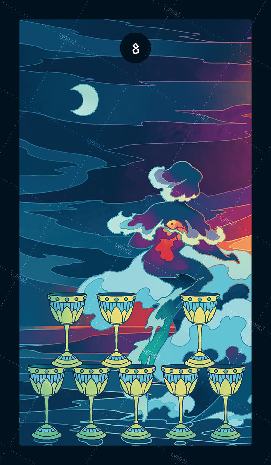 Elemental Strength Tarot – Eight of Cups