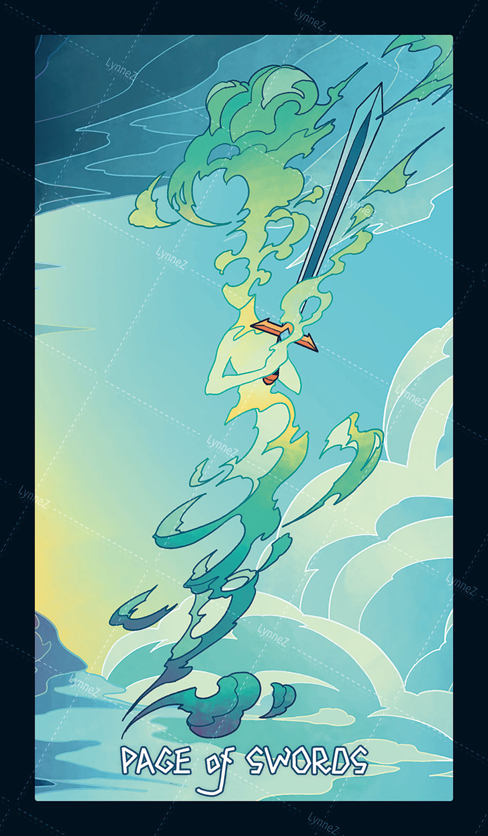 Elemental Strength Tarot – Page of Swords