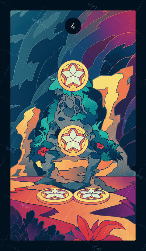 Elemental Strength Tarot – Four of Pentacles