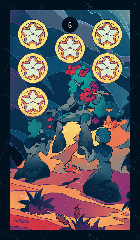 Elemental Strength Tarot – Six of Pentacles