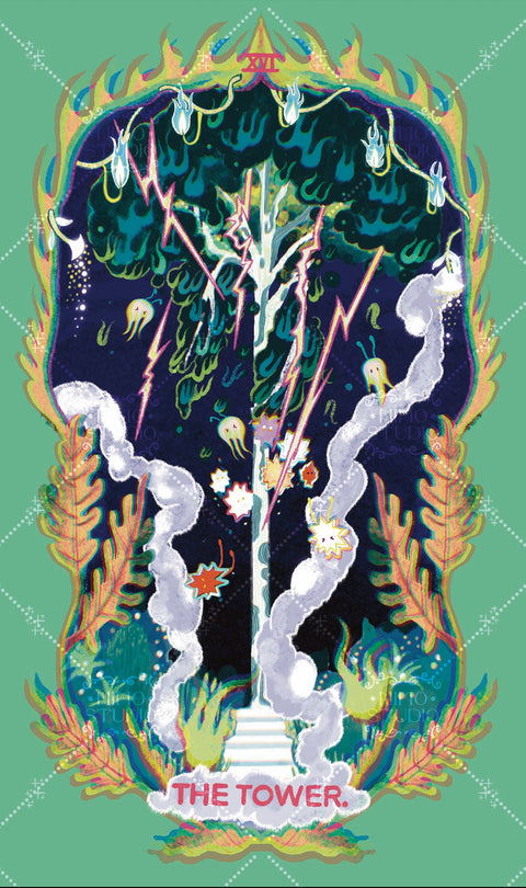 Exotic Flora Tarot – The Tower