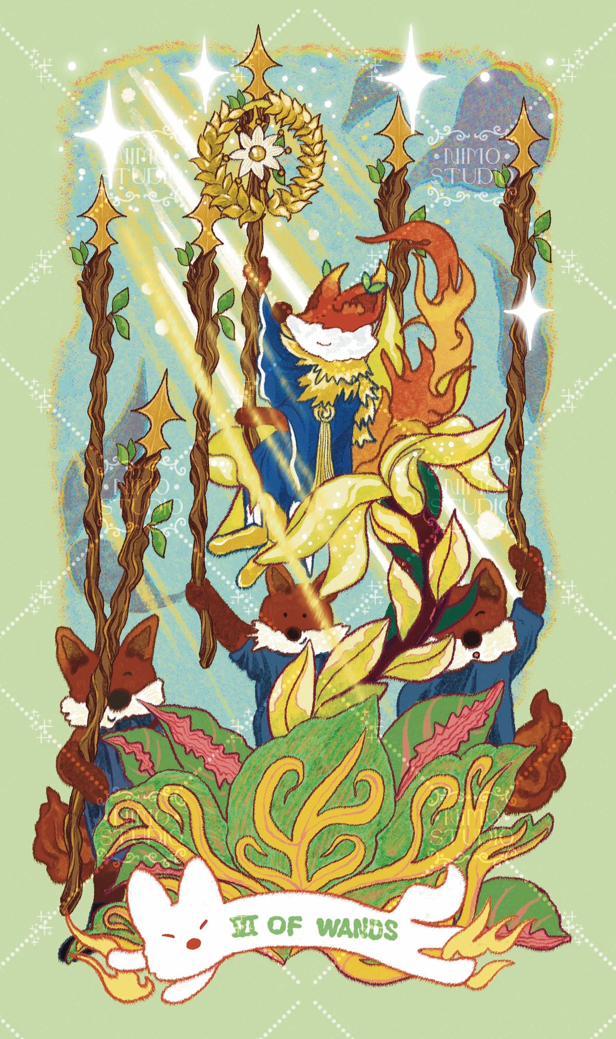 Exotic Flora Tarot – Six of Wands