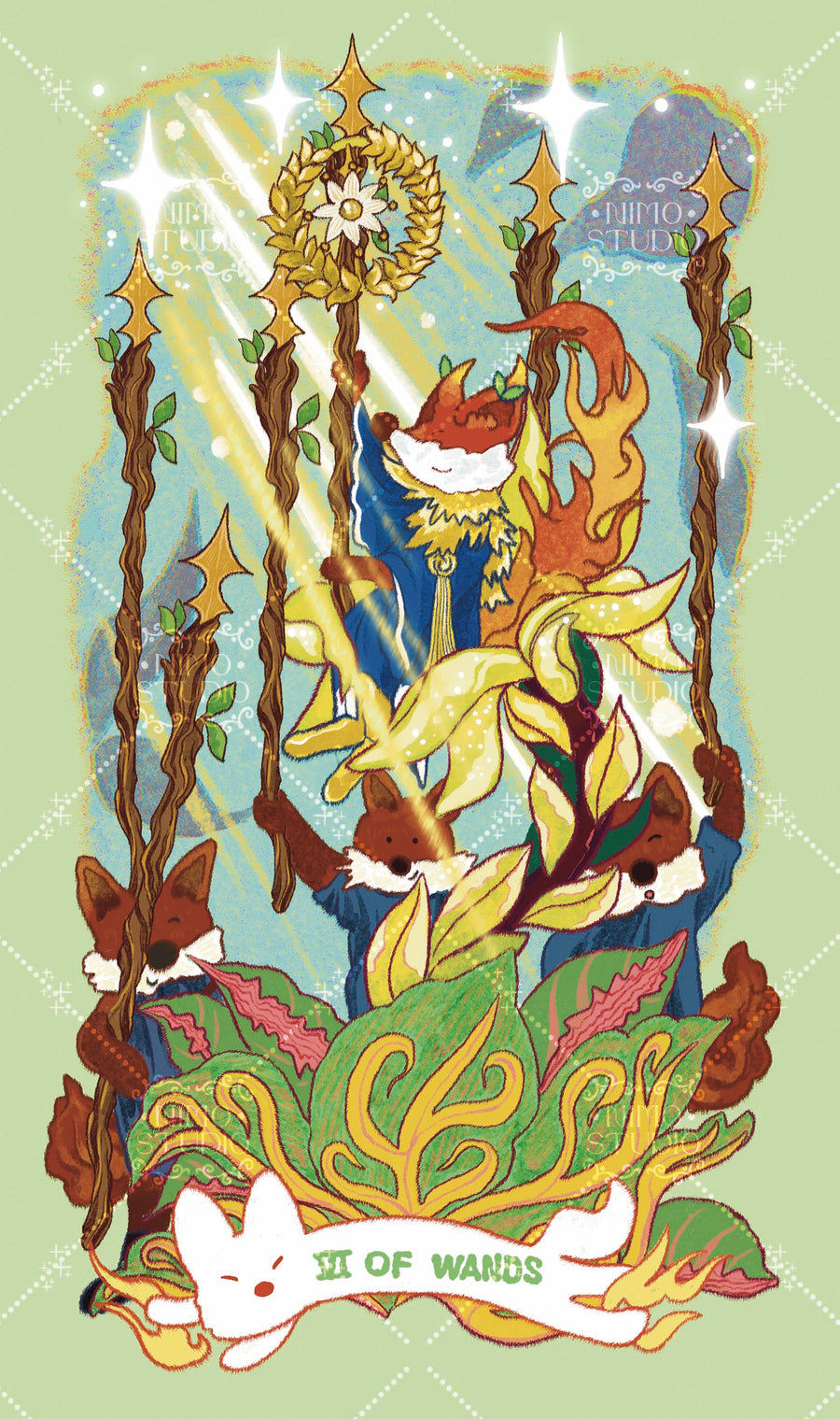 Exotic Flora Tarot – Six of Wands