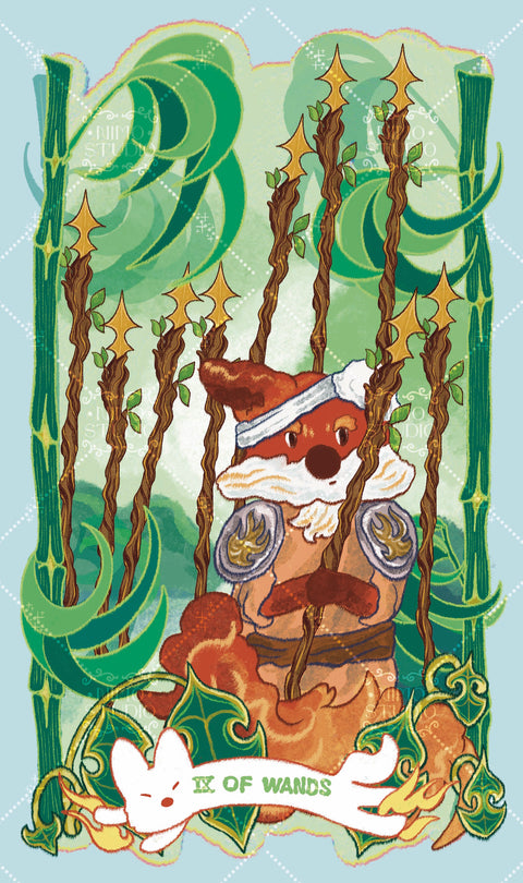 Exotic Flora Tarot – Nine of Wands