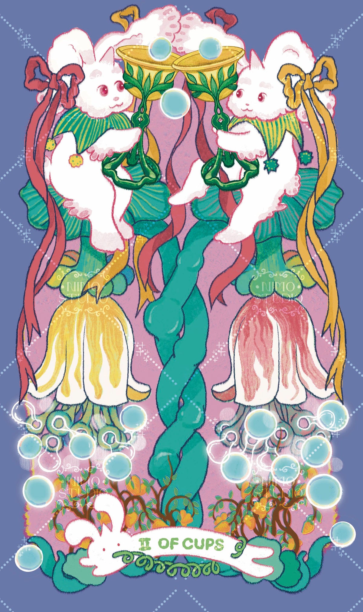 Exotic Flora Tarot – Two of Cups