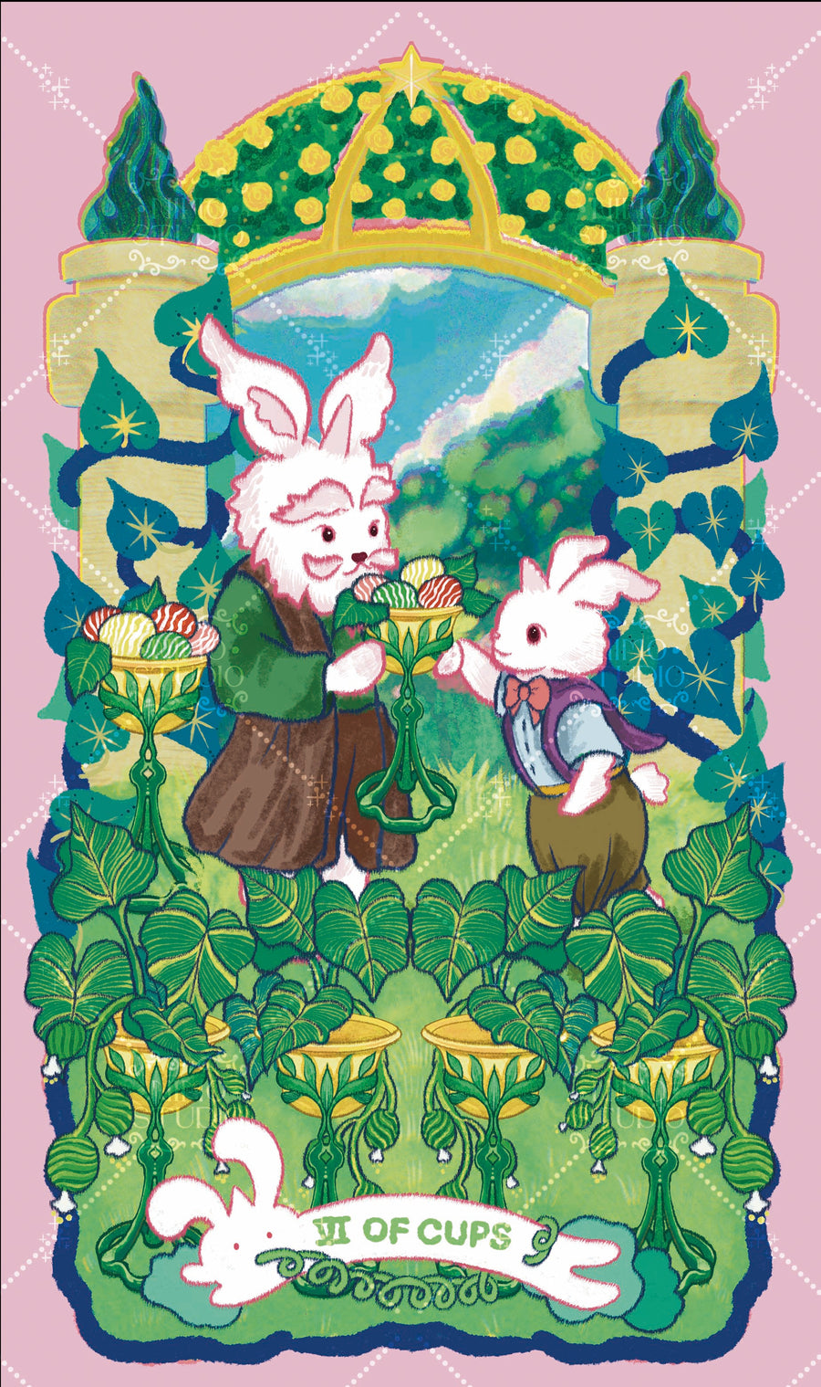 Exotic Flora Tarot – Six of Cups