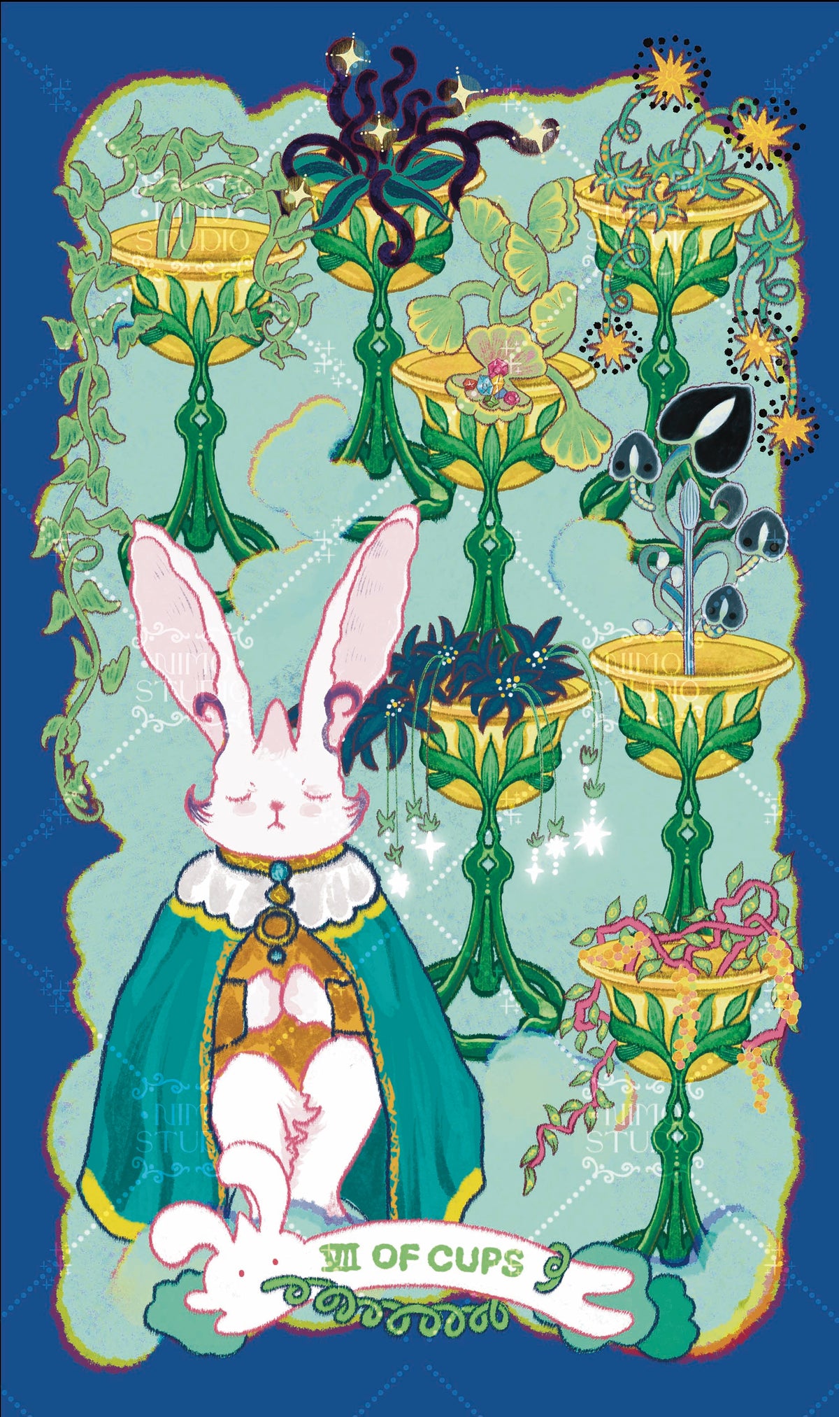 Exotic Flora Tarot – Seven of Cups