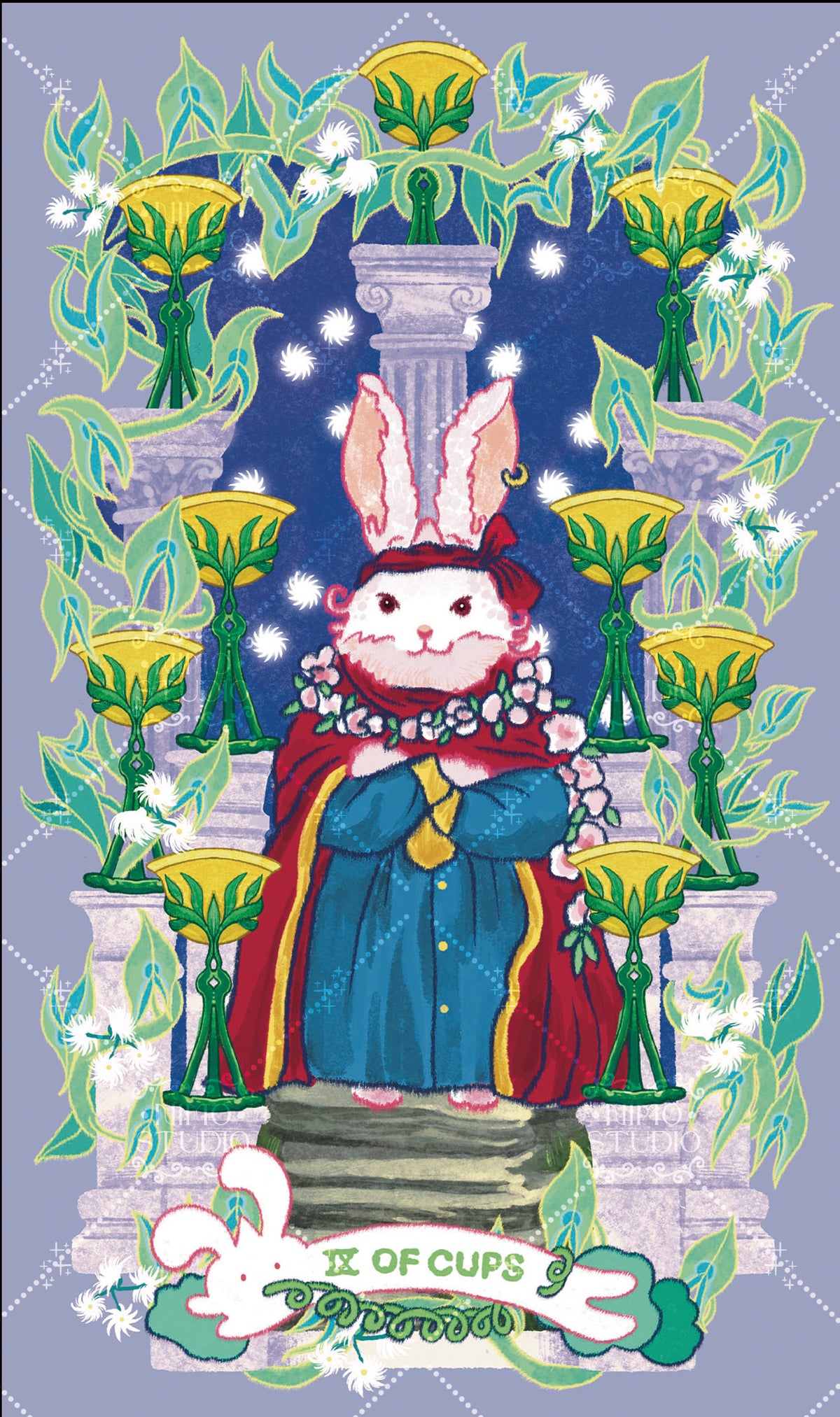 Exotic Flora Tarot – Nine of Cups