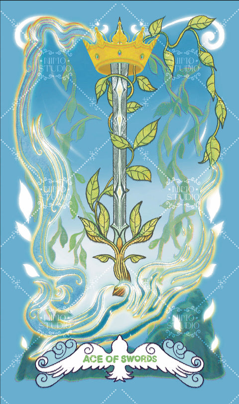 Exotic Flora Tarot – Ace of Swords
