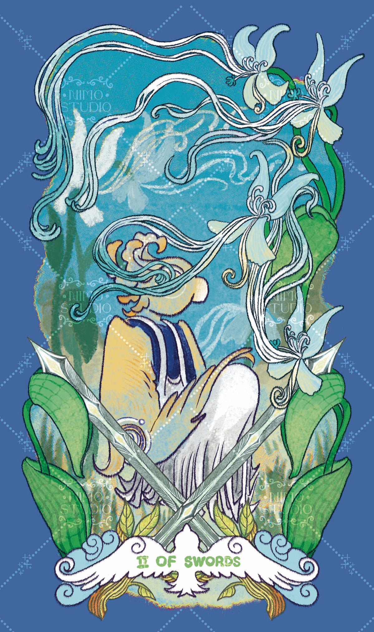 Exotic Flora Tarot – Two of Swords
