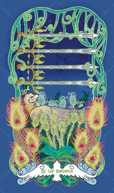 Exotic Flora Tarot – Four of Swords