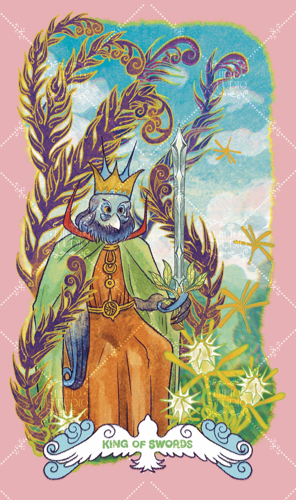 Exotic Flora Tarot – King of Swords