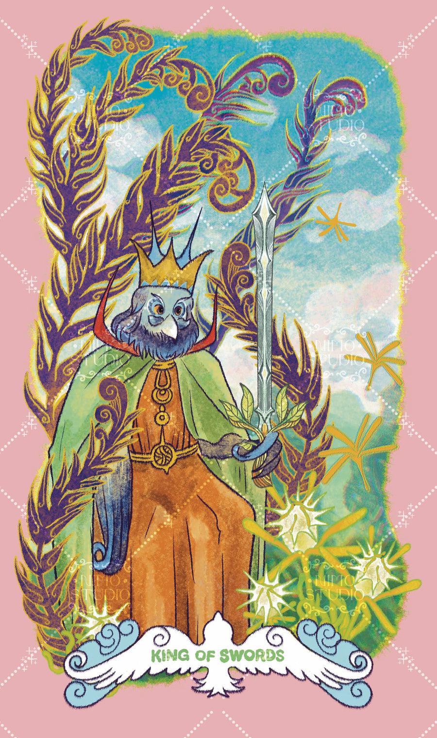 Exotic Flora Tarot – King of Swords
