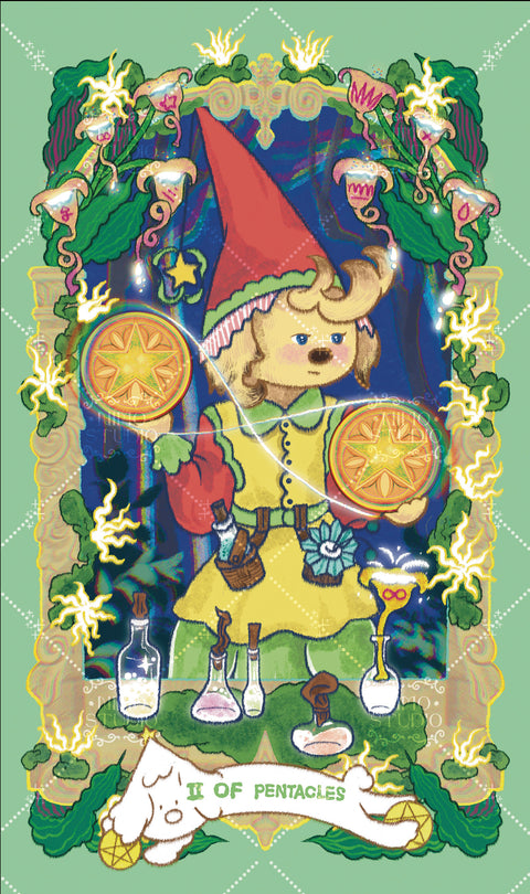 Exotic Flora Tarot – Two of Pentacles