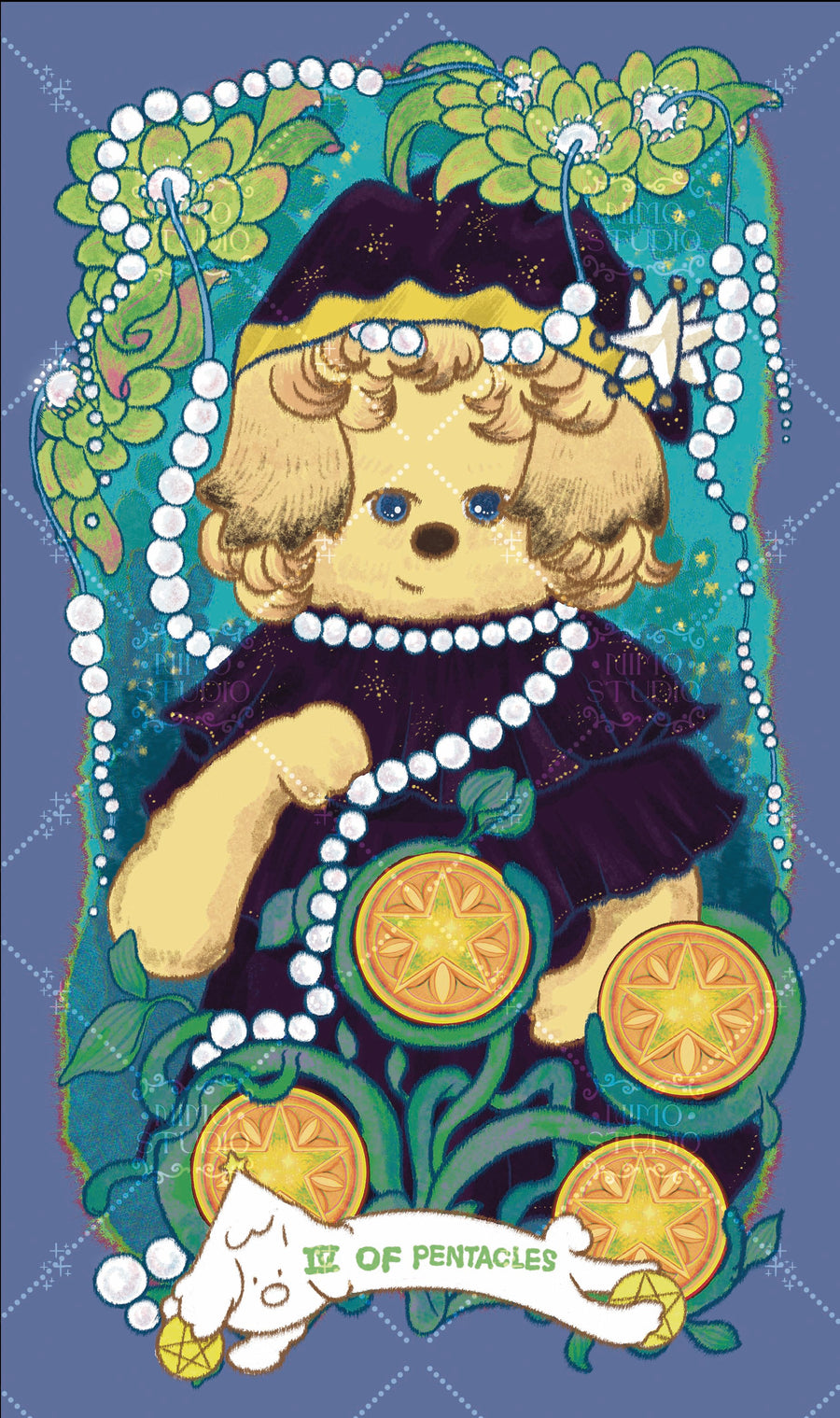 Exotic Flora Tarot – Four of Pentacles