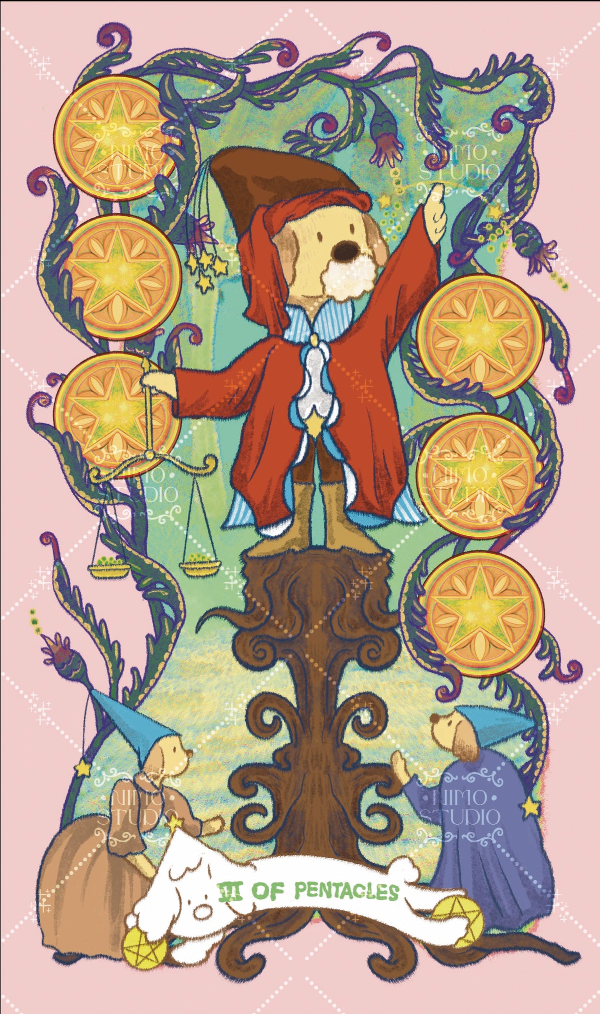 Exotic Flora Tarot – Six of Pentacles