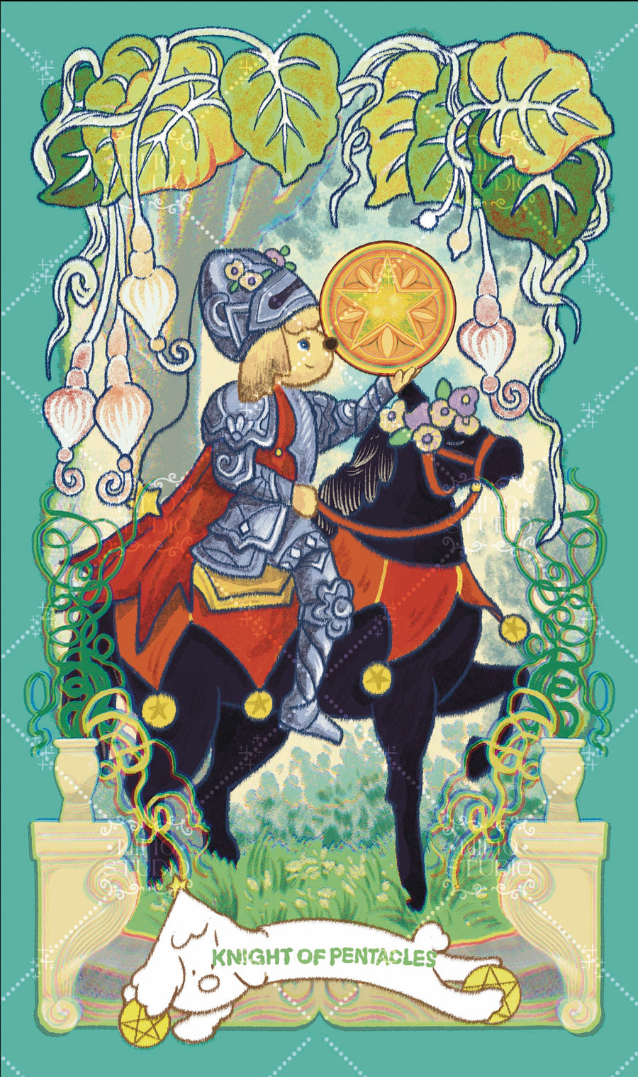 Exotic Flora Tarot – Knight of Pentacles