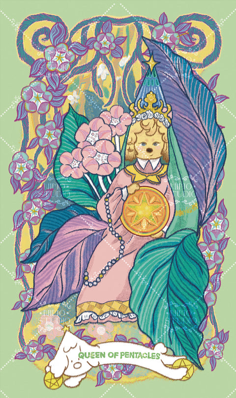 Exotic Flora Tarot – Queen of Pentacles