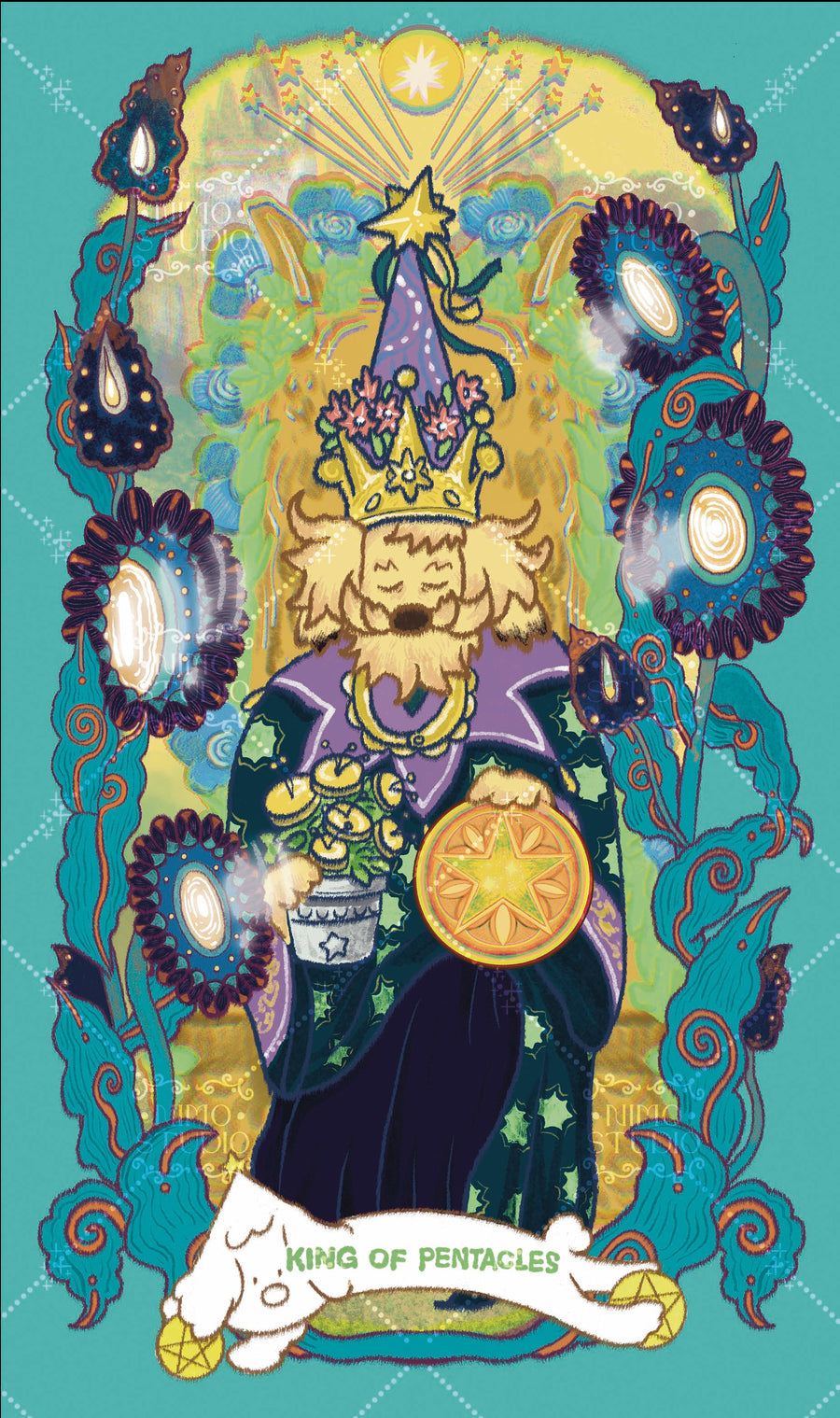 Exotic Flora Tarot – King of Pentacles