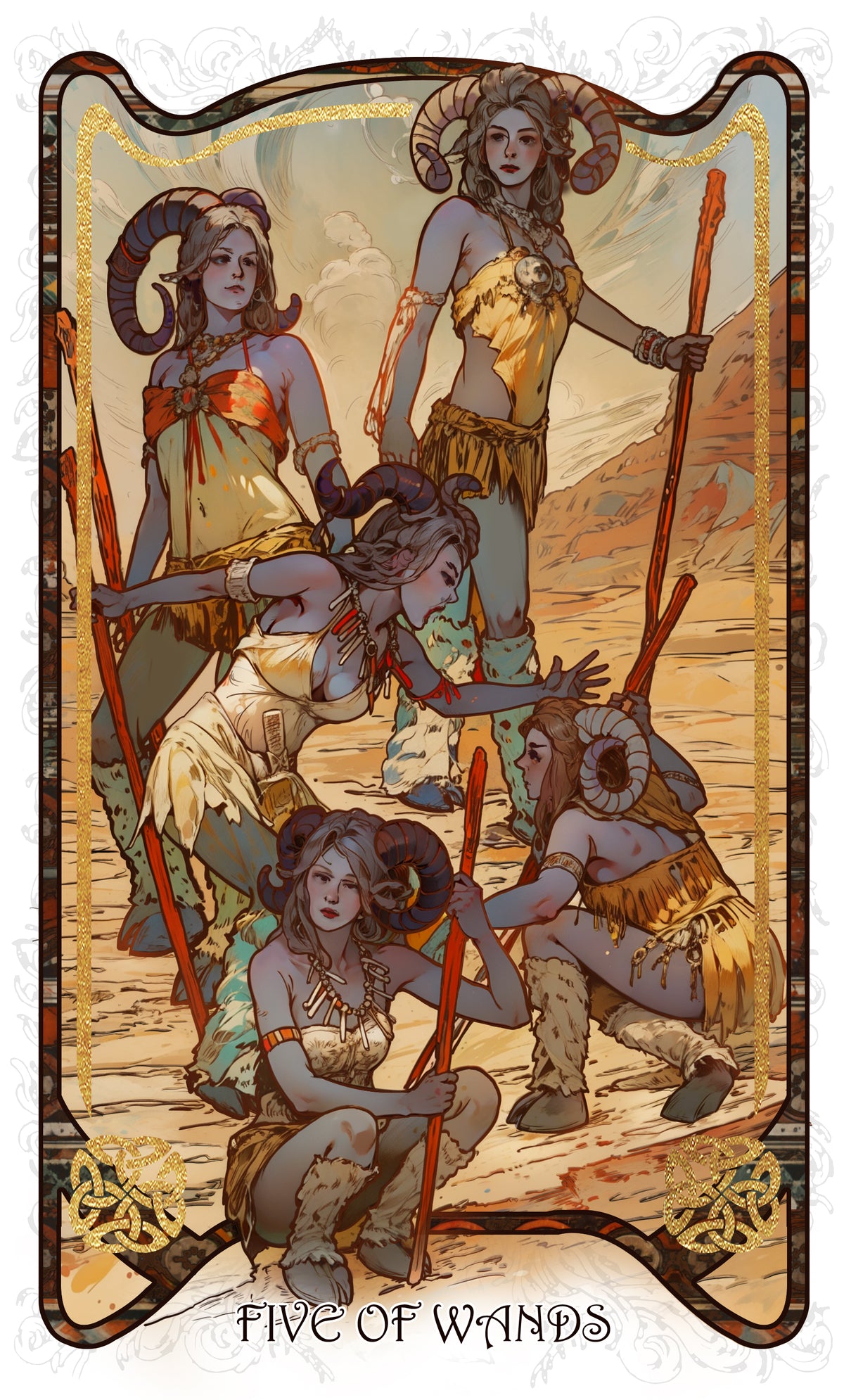 The Forest Knows Tarot – Five of Wands