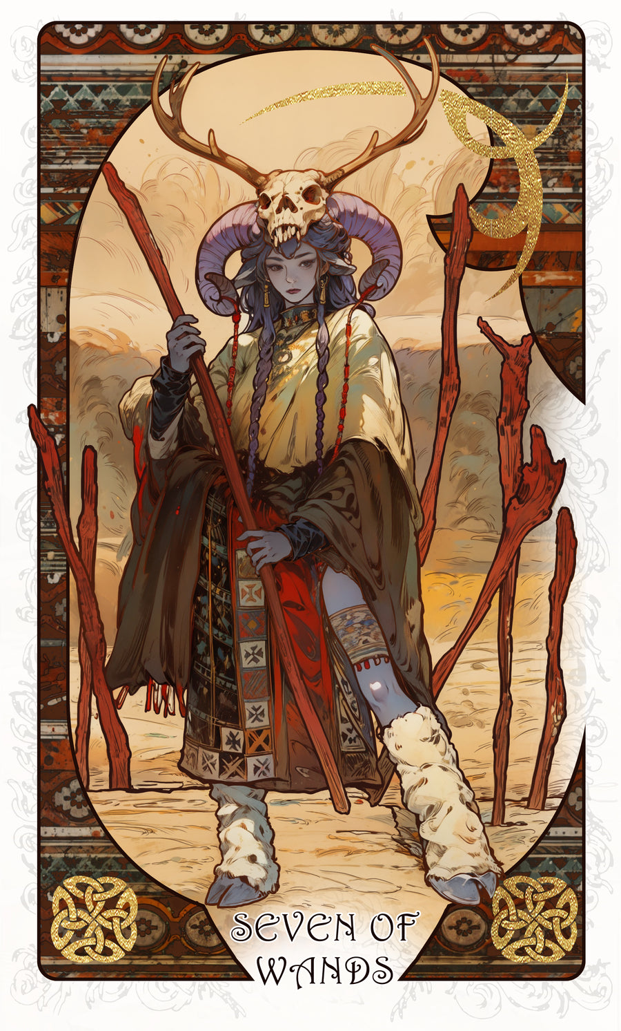 The Forest Knows Tarot – Seven of Wands