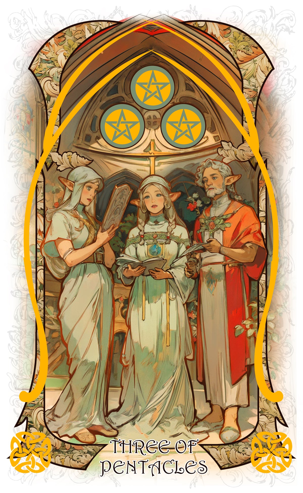The Forest Knows Tarot – Three of Pentacles