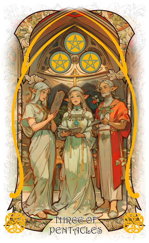 The Forest Knows Tarot – Three of Pentacles