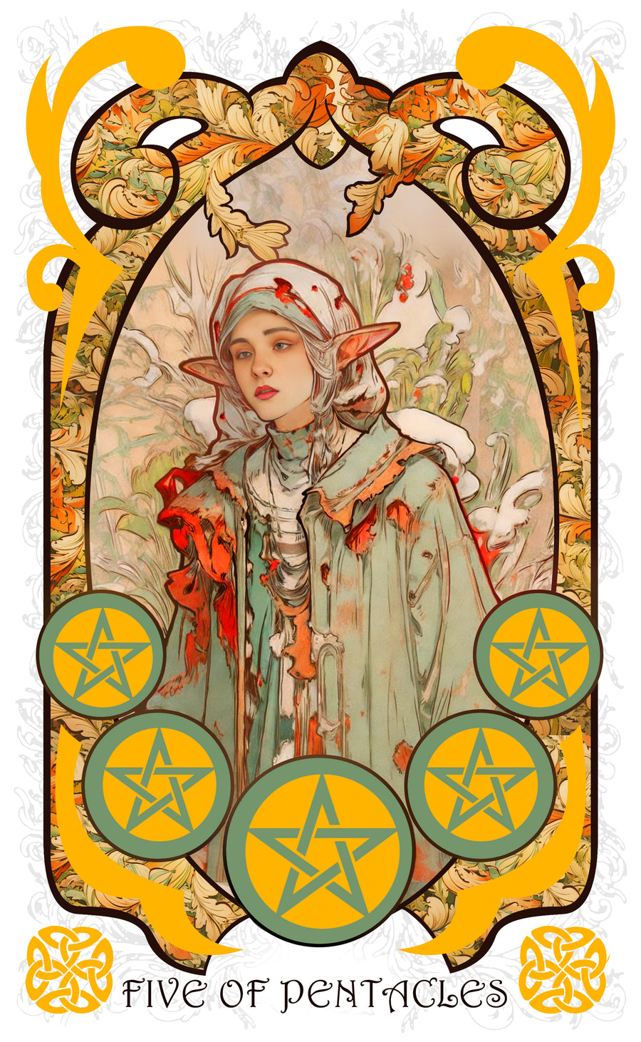 The Forest Knows Tarot – Five of Pentacles
