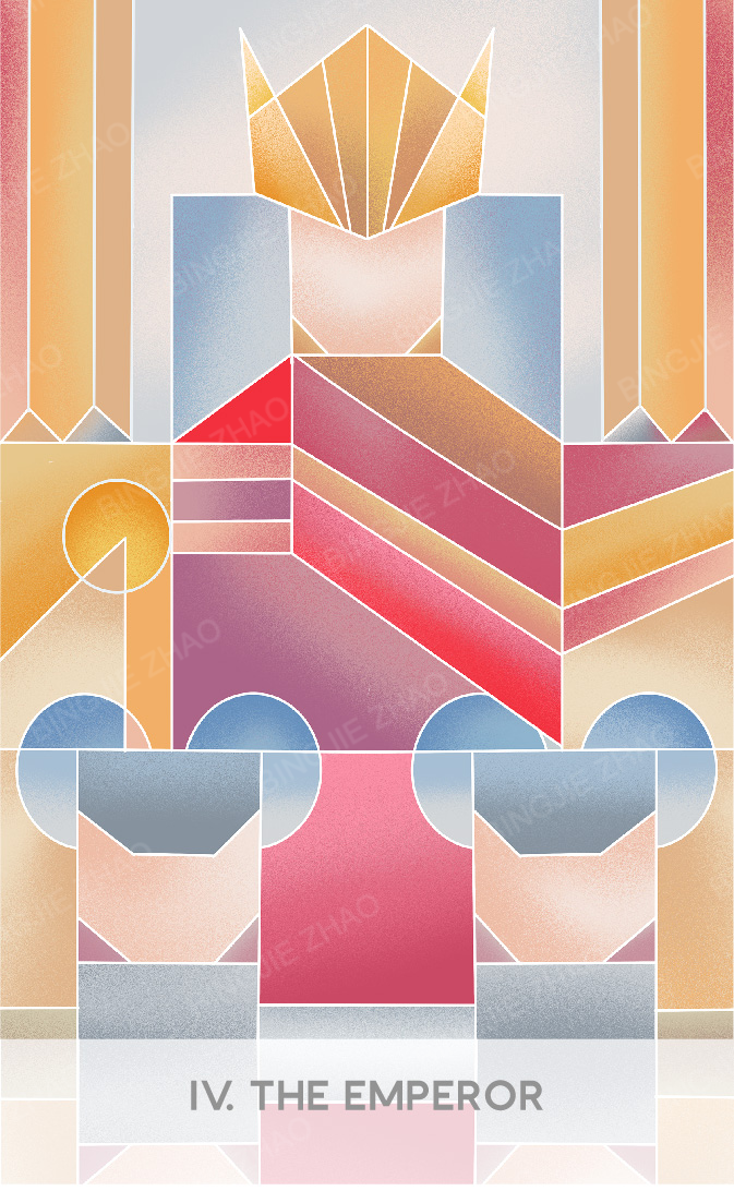Geometric Dreamland Tarot – The Emperor