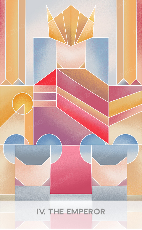 Geometric Dreamland Tarot – The Emperor