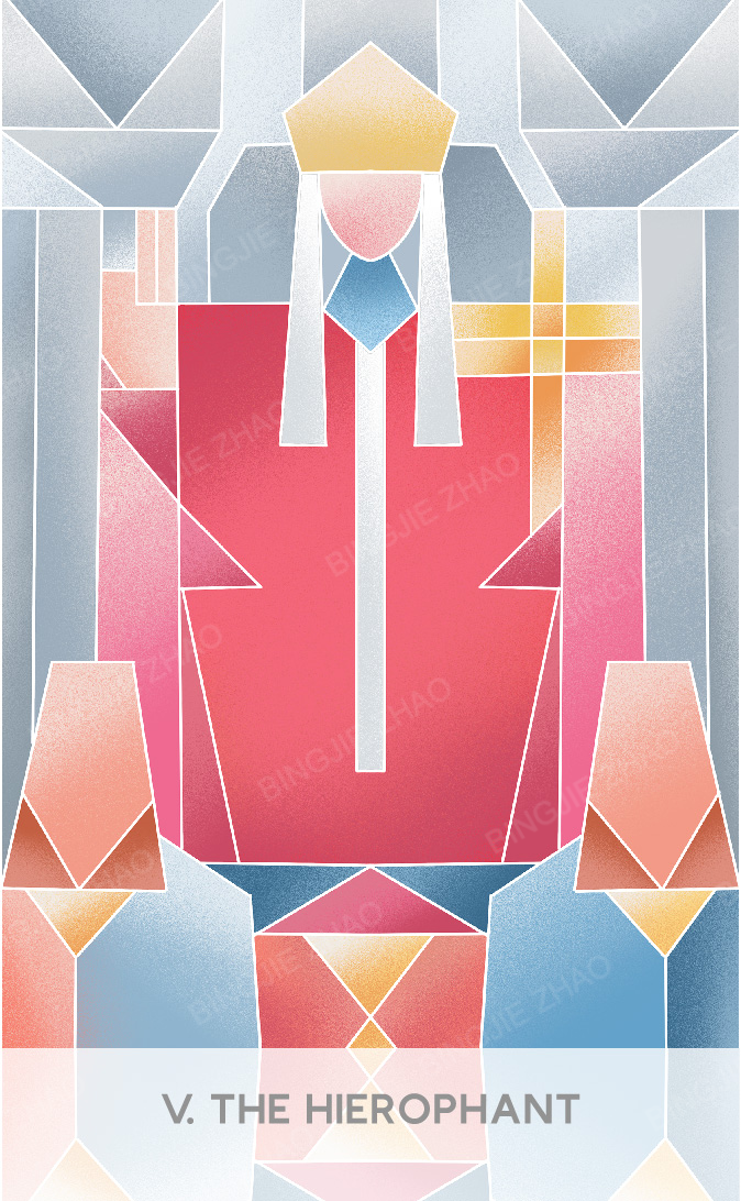 Geometric Dreamland Tarot – The Hierophant