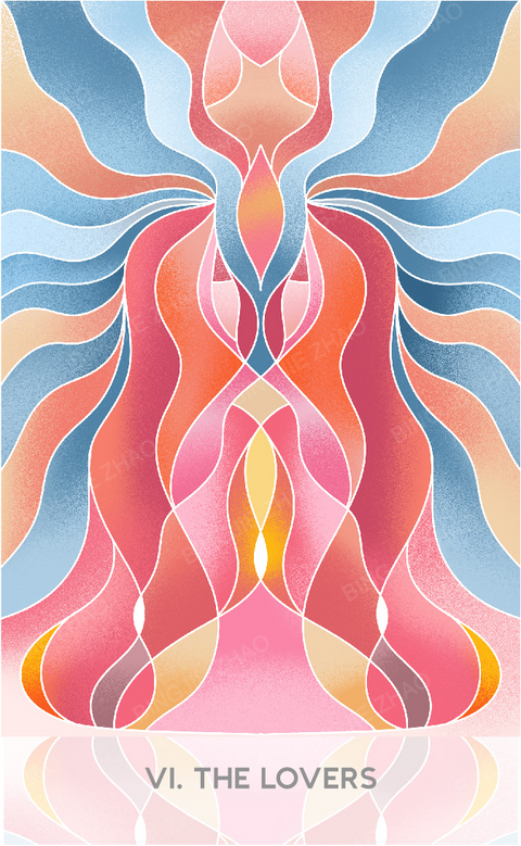 Geometric Dreamland Tarot – The Lovers