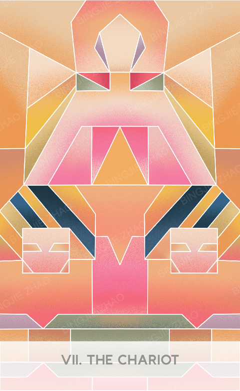 Geometric Dreamland Tarot – The Chariot