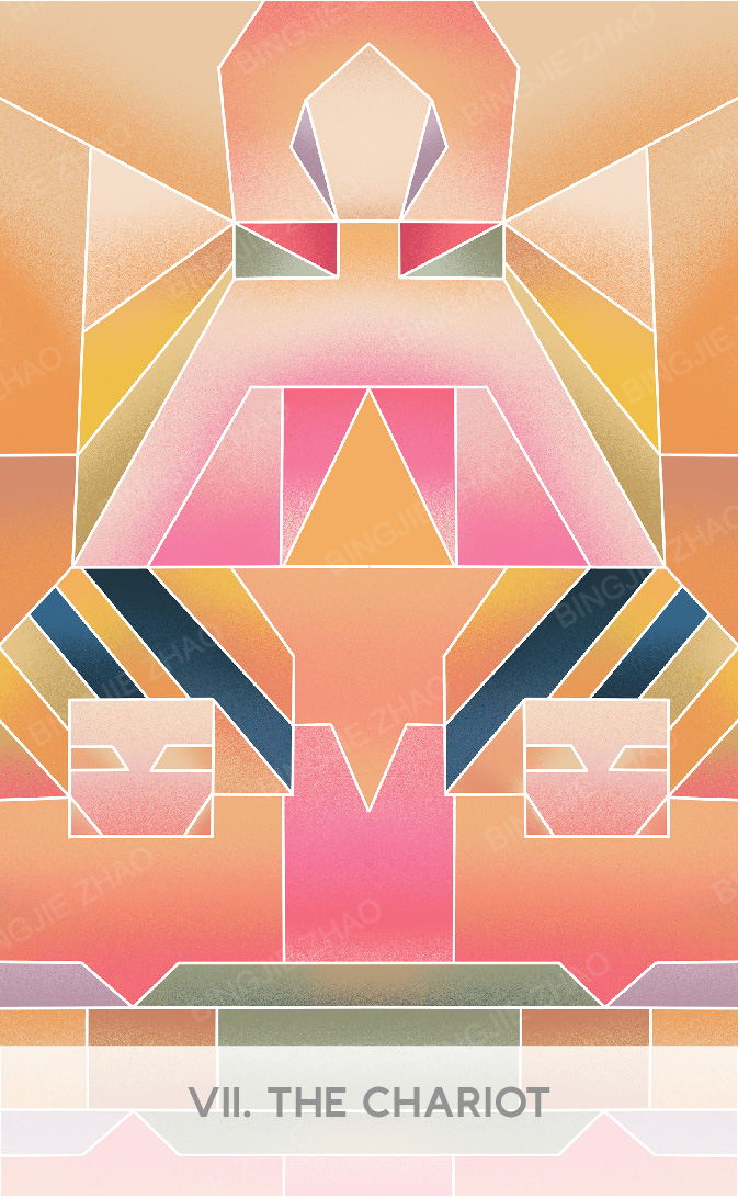 Geometric Dreamland Tarot – The Chariot