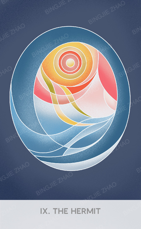 Geometric Dreamland Tarot – The Hermit