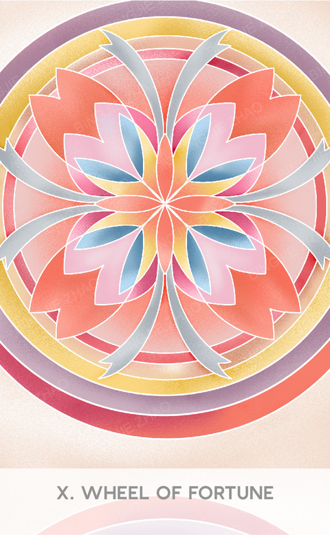 Geometric Dreamland Tarot – The Wheel of Fortune