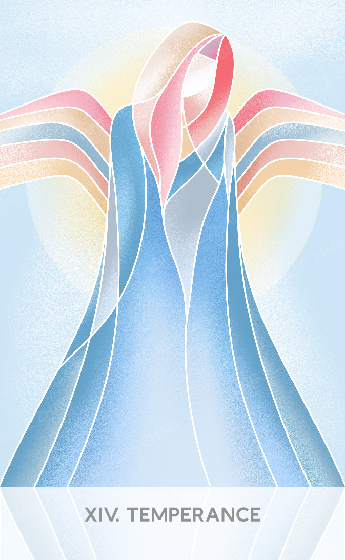 Geometric Dreamland Tarot – Temperance