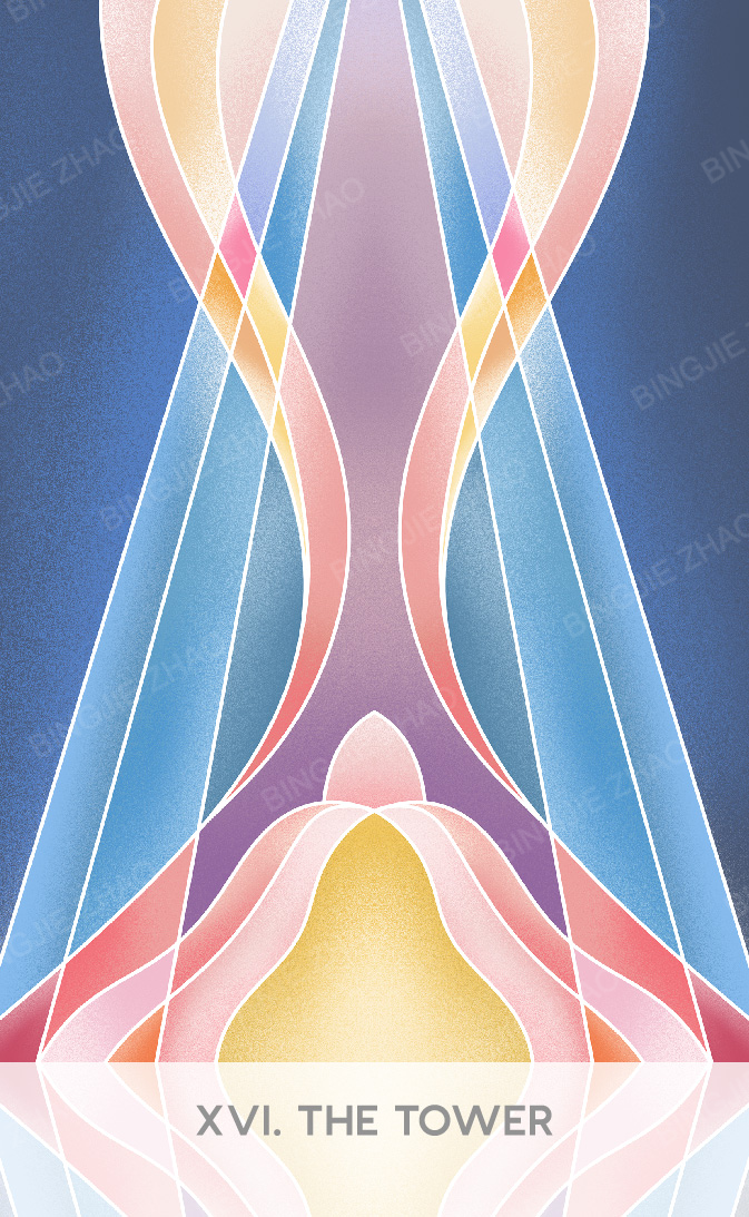 Geometric Dreamland Tarot – The Tower