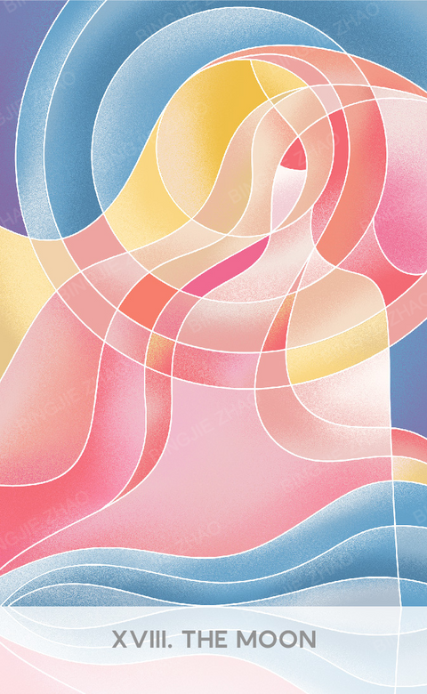 Geometric Dreamland Tarot – The Moon