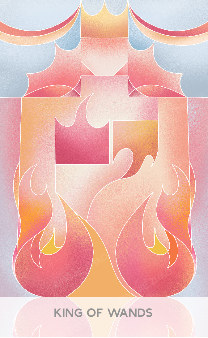 Geometric Dreamland Tarot – King of Wands
